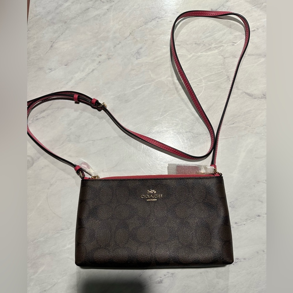 Coach Crossbody Bag with Pink Accents